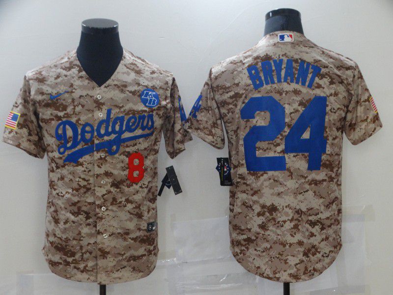 Men Los Angeles Dodgers #24 Bryant Camo Game New 2021 Nike MLB Jersey